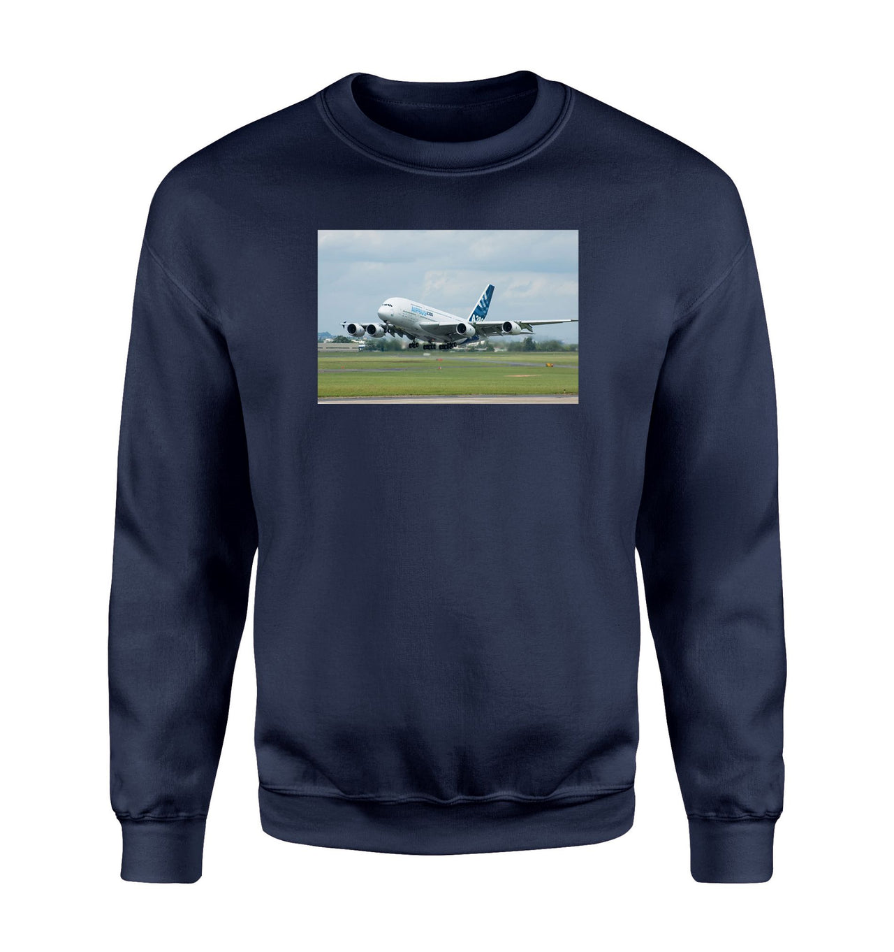 Departing Airbus A380 with Original Livery Designed Sweatshirts
