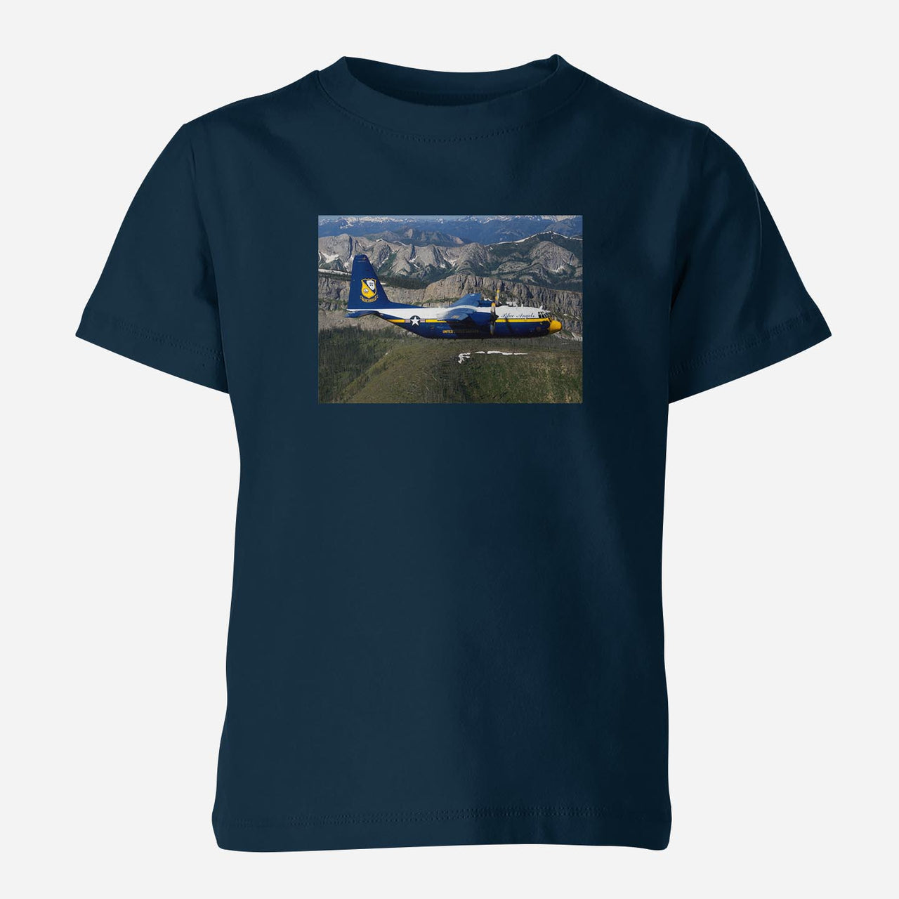 Amazing View with Blue Angels Aircraft Designed Children T-Shirts