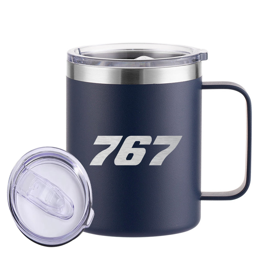 767 Flat Text Designed Stainless Steel Laser Engraved Mugs