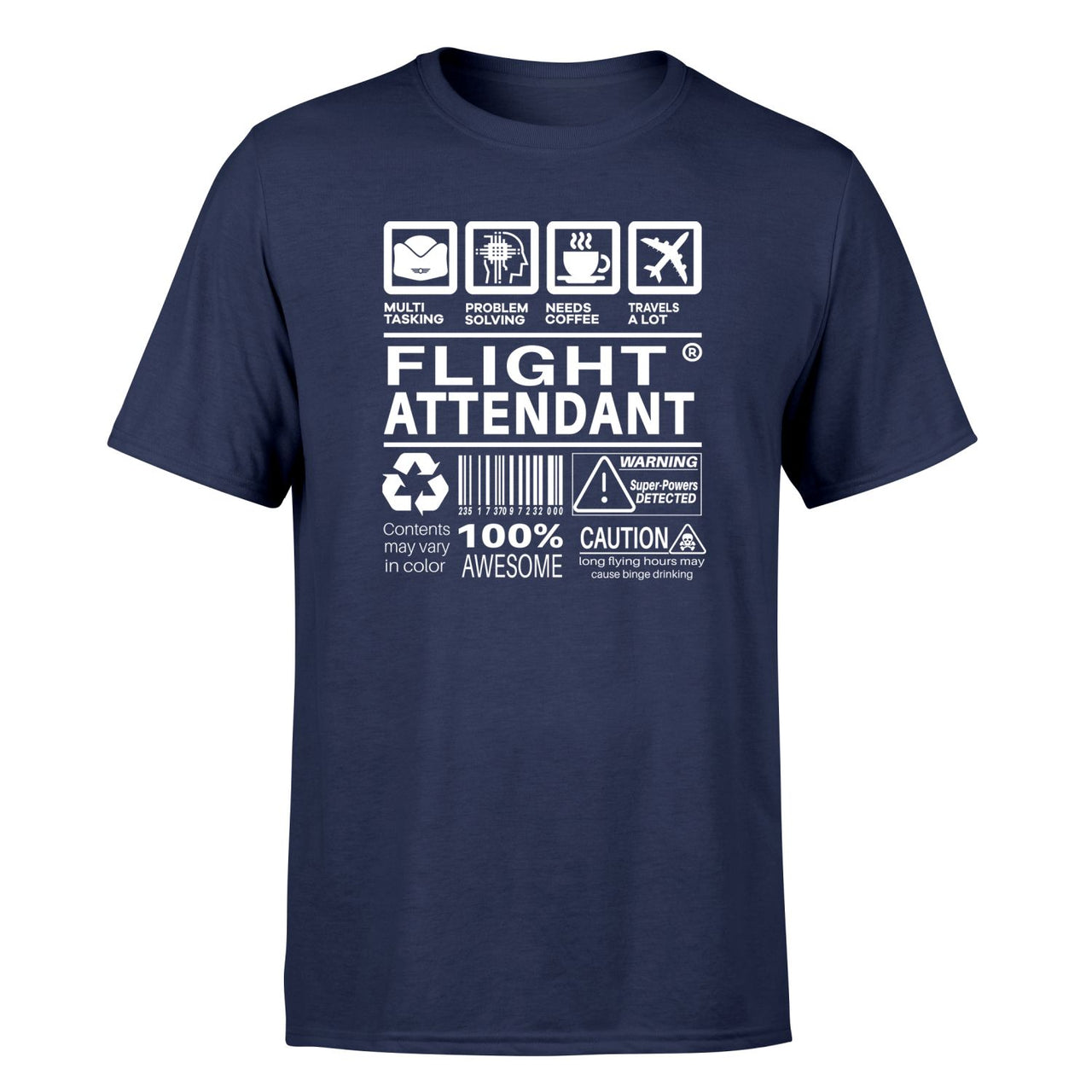 Flight Attendant Label Designed T-Shirts