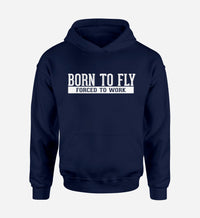 Thumbnail for Born To Fly Forced To Work Designed Hoodies