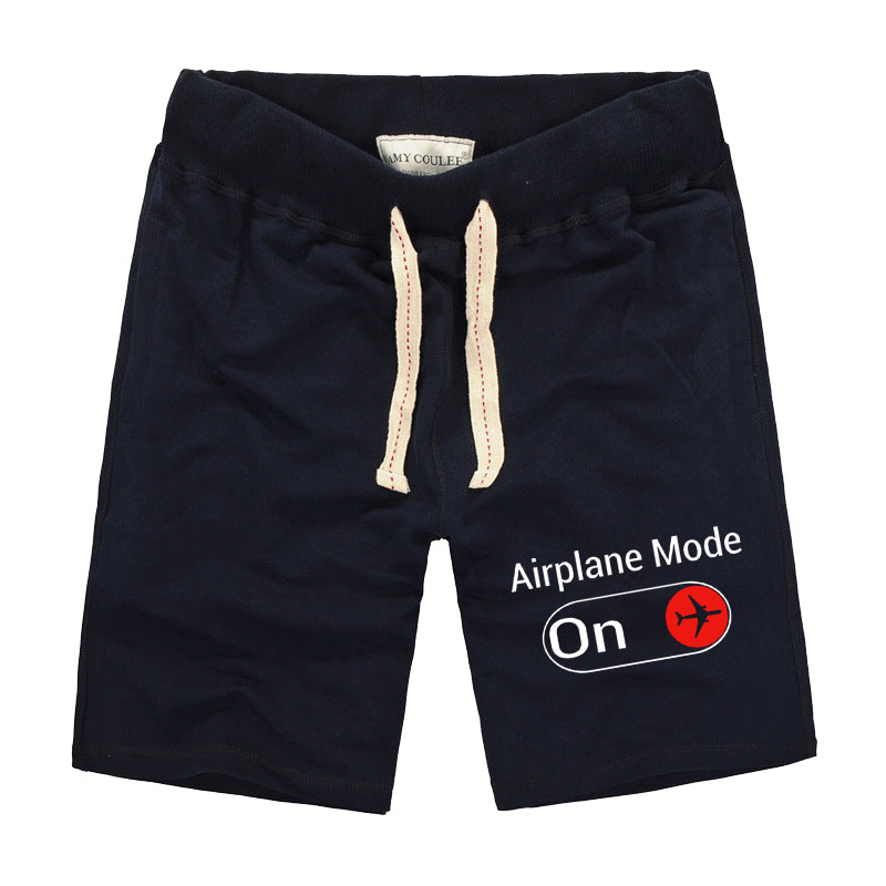 Airplane Mode On Designed Cotton Shorts