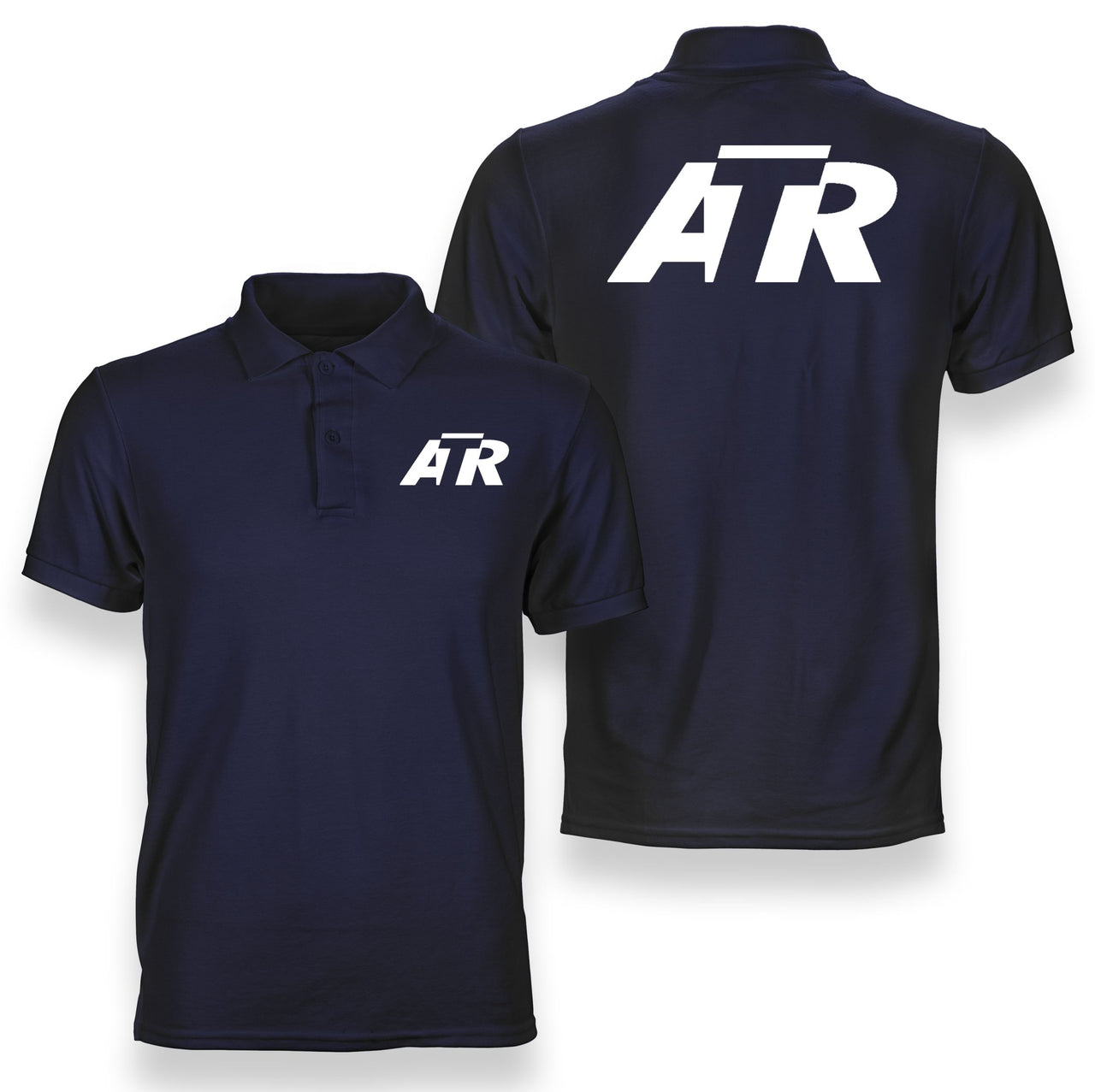 ATR & Text Designed Double Side Polo T-Shirts