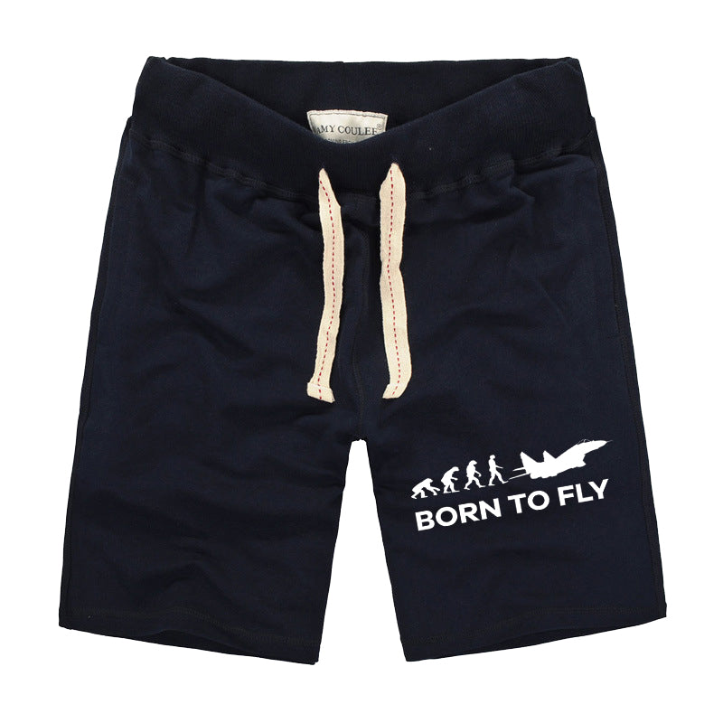 Born To Fly Military Designed Cotton Shorts
