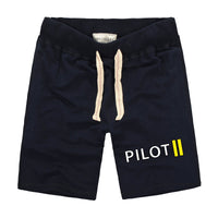 Thumbnail for Pilot & Stripes (2 Lines) Designed Cotton Shorts