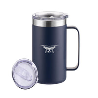 Thumbnail for Drone Silhouette Designed Stainless Steel Beer Mugs