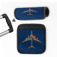 Thumbnail for Colourful Airplane Designed Neoprene Luggage Handle Covers