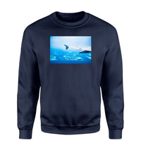 Thumbnail for Outstanding View Through Airplane Wing Designed Sweatshirts
