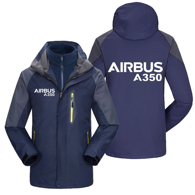 Airbus A350 & Text Designed Thick Skiing Jackets