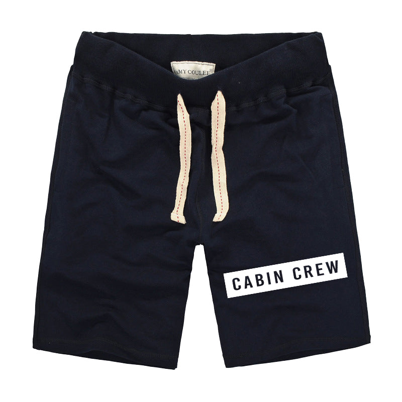 Cabin Crew Text Designed Cotton Shorts