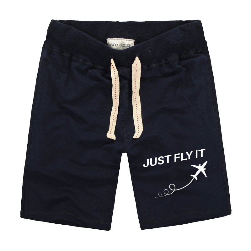 Just Fly It Designed Cotton Shorts