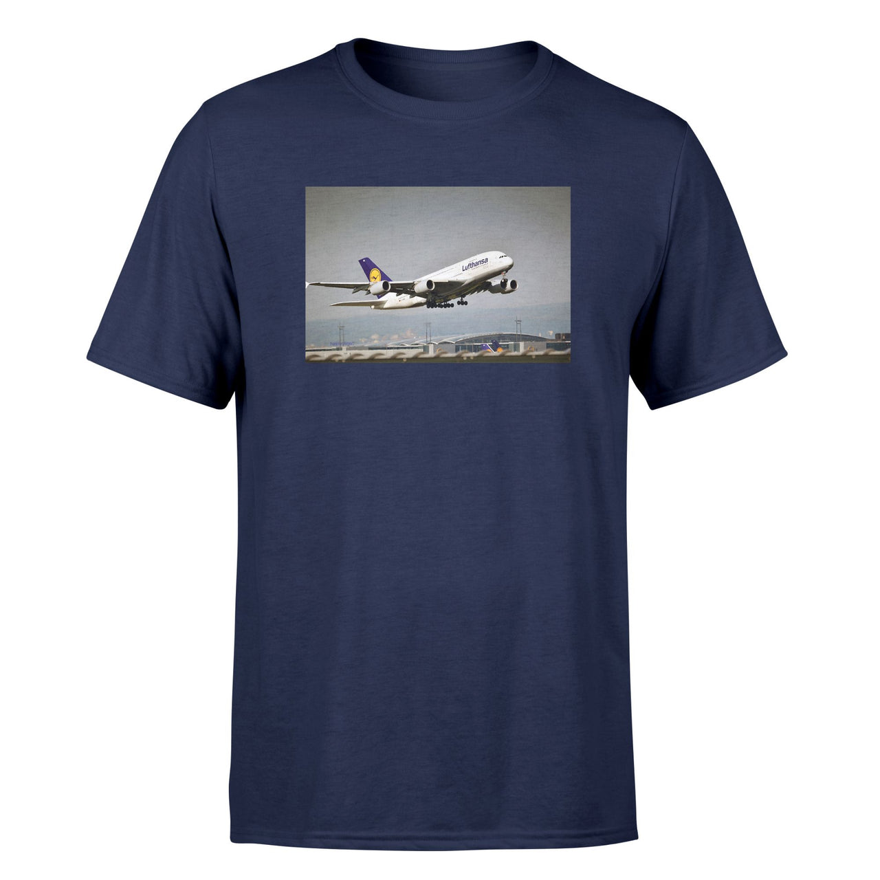 Departing Lufthansa A380 Designed T-Shirts