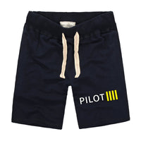 Thumbnail for Pilot & Stripes (4 Lines) Designed Cotton Shorts