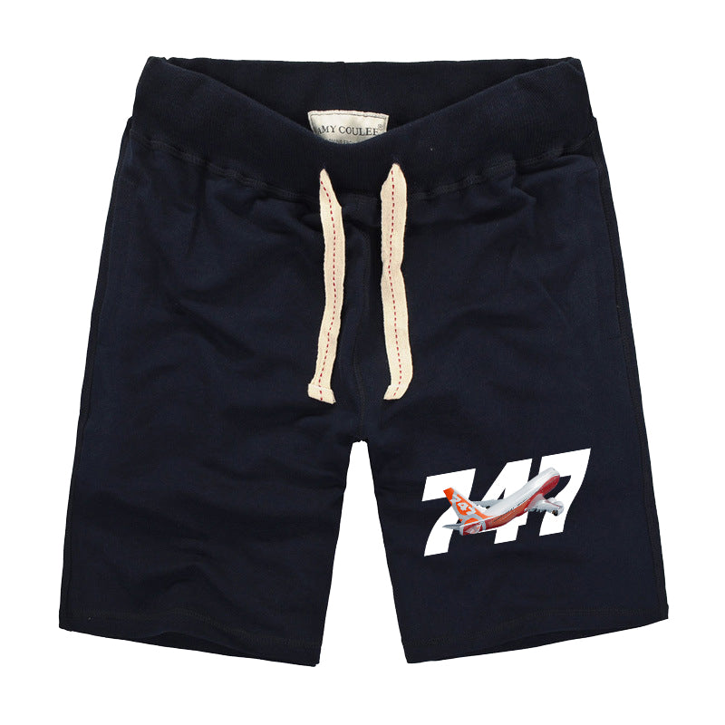 Super Boeing 747 Intercontinental Designed Cotton Shorts