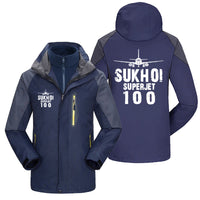 Thumbnail for Sukhoi Superjet 100 & Plane Designed Thick Skiing Jackets