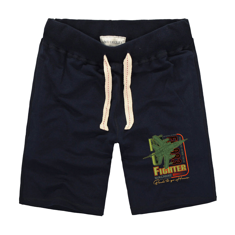 Fighter Machine Designed Cotton Shorts