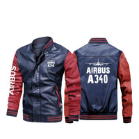 Thumbnail for Airbus A340 & Plane Designed Stylish Leather Bomber Jackets