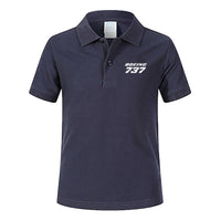 Thumbnail for Boeing 737 & Text Designed Children Polo T-Shirts