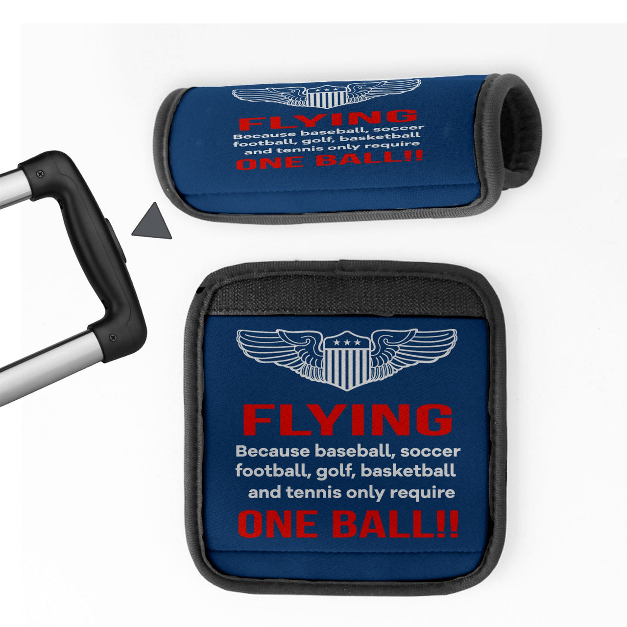 Flying One Ball Designed Neoprene Luggage Handle Covers