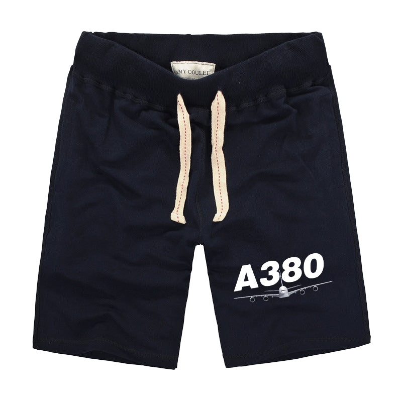 Super Airbus A380 Designed Cotton Shorts