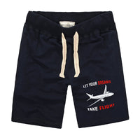 Thumbnail for Let Your Dreams Take Flight Designed Cotton Shorts