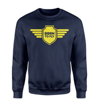 Thumbnail for Born To Fly & Badge Designed Sweatshirts