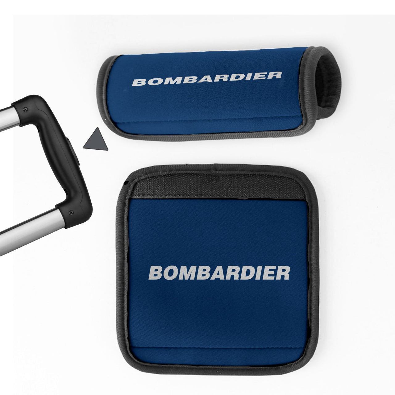 Bombardier & Text Designed Neoprene Luggage Handle Covers