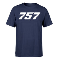 Thumbnail for 757 Flat Text Designed T-Shirts