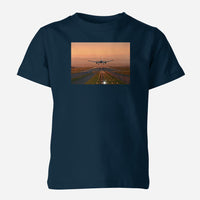 Thumbnail for Super Cool Landing During Sunset Designed Children T-Shirts