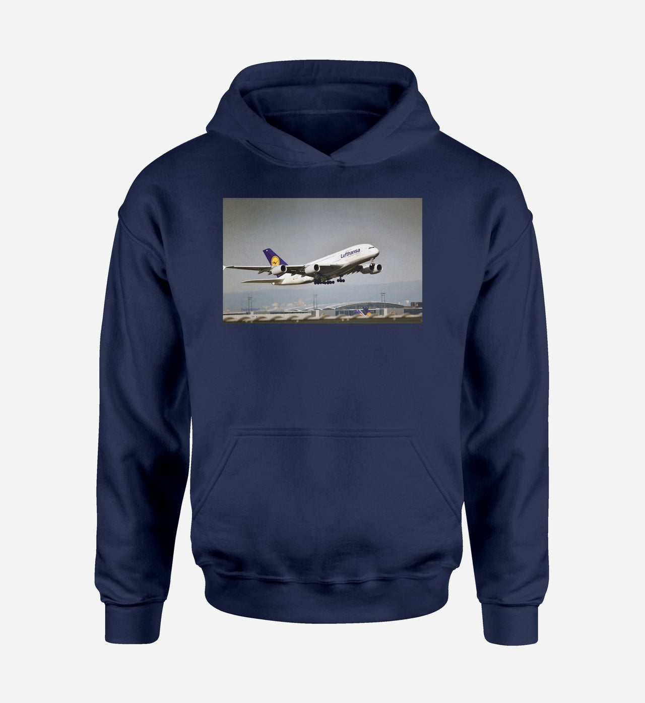 Departing Lufthansa A380 Designed Hoodies