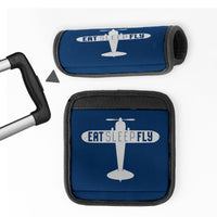 Thumbnail for Eat Sleep Fly & Propeller Designed Neoprene Luggage Handle Covers