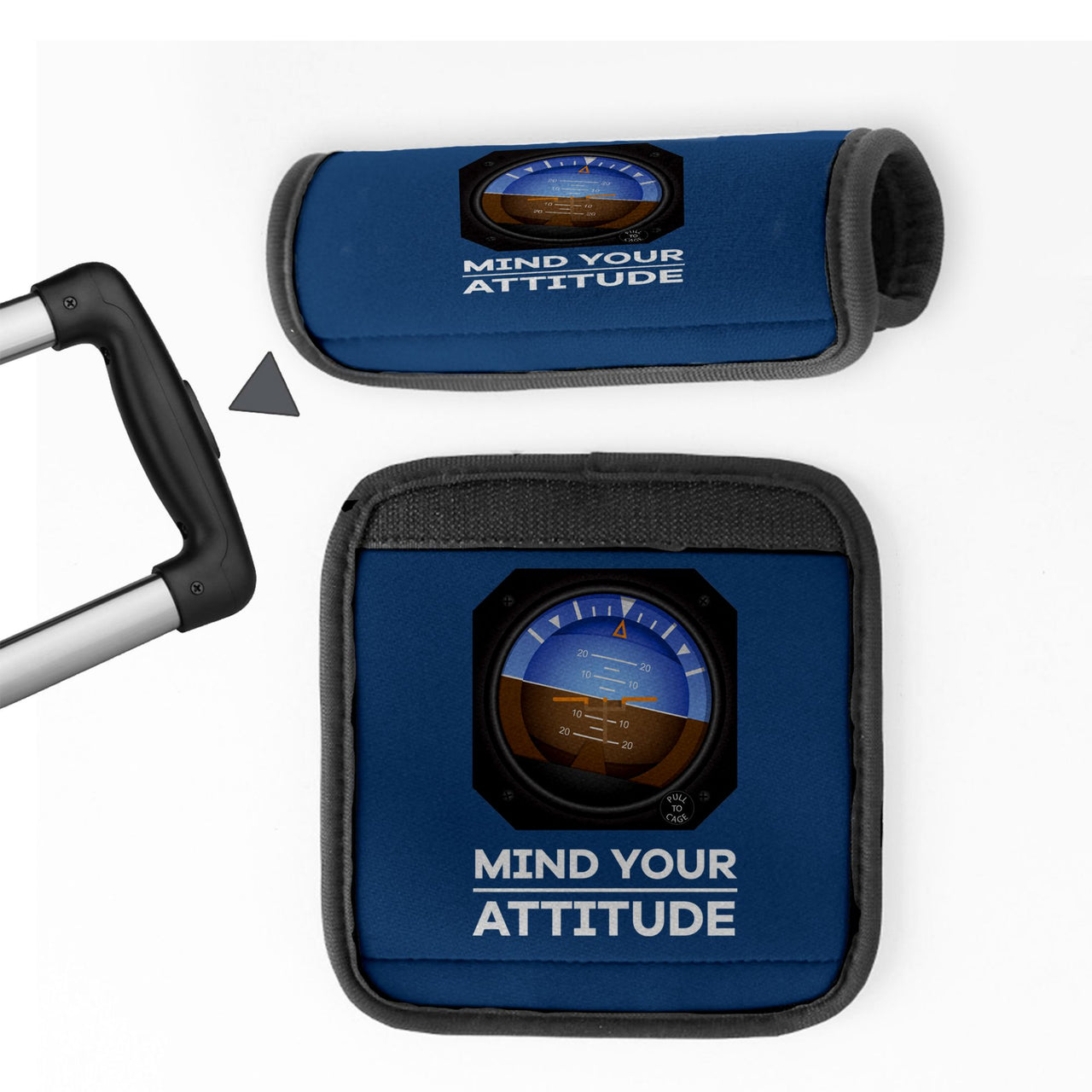 Mind Your Attitude Designed Neoprene Luggage Handle Covers