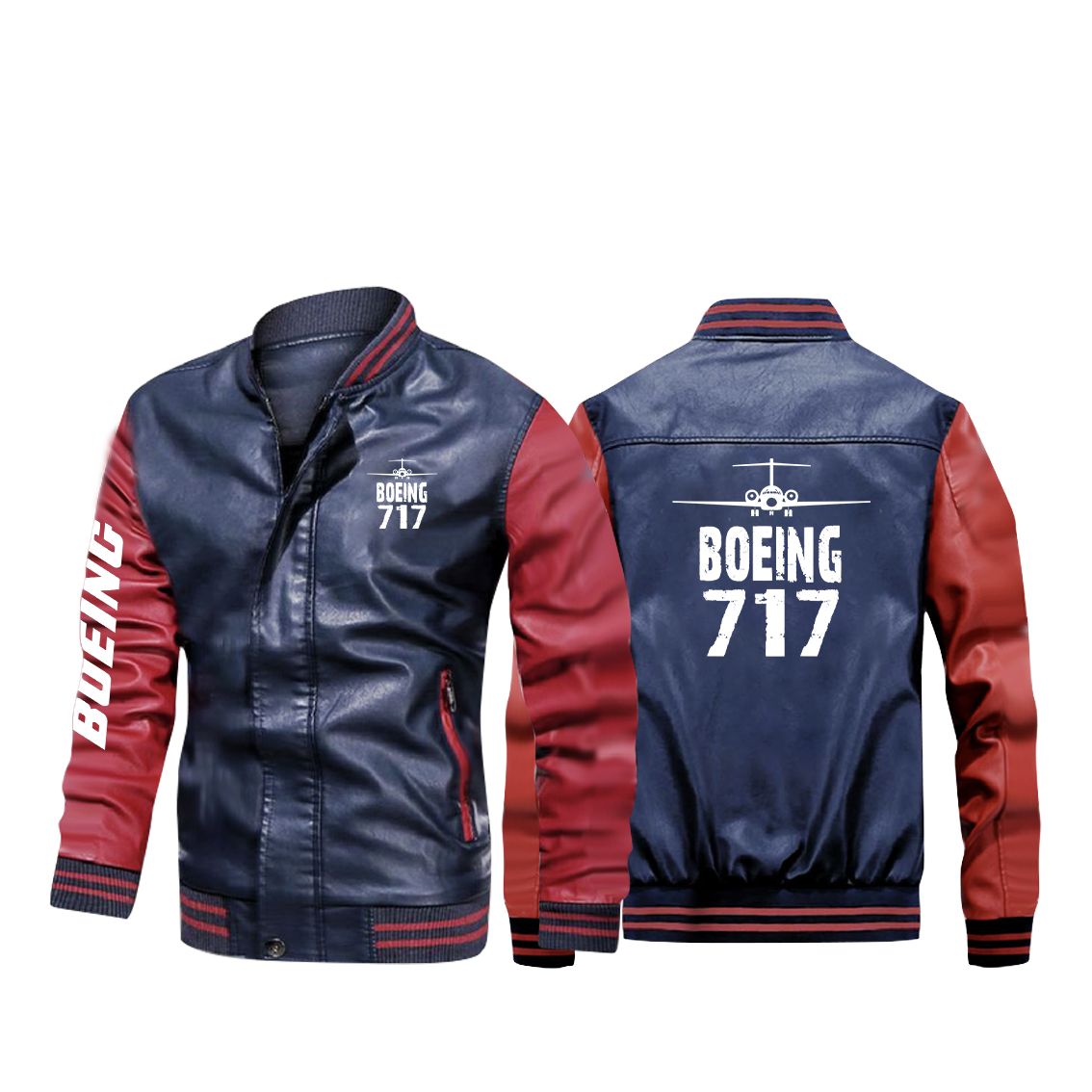 Classic pilot bomber jacket with patches from Aviation Shop