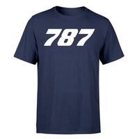 Thumbnail for 787 Flat Text Designed T-Shirts