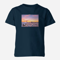 Thumbnail for Airport Photo During Sunset Designed Children T-Shirts