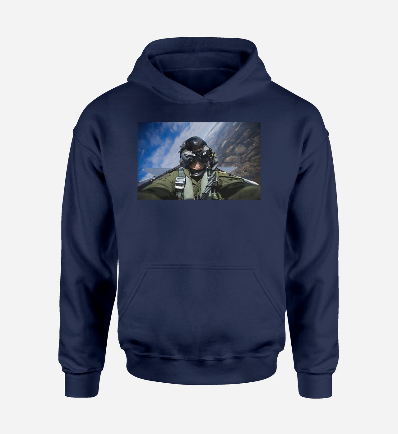 Amazing Military Pilot Selfie Designed Hoodies