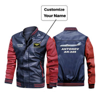 Thumbnail for The Antonov AN-225 Designed Stylish Leather Bomber Jackets
