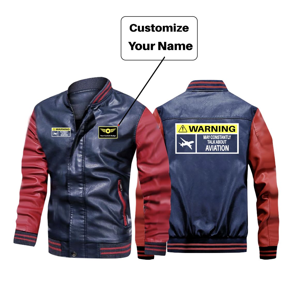 Warning May Constantly Talk About Aviation Designed Stylish Leather Bomber Jackets