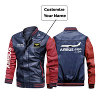 Thumbnail for The Airbus A350 WXB Designed Stylish Leather Bomber Jackets