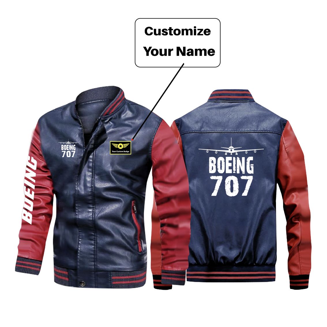 Boeing 707 & Plane Designed Stylish Leather Bomber Jackets