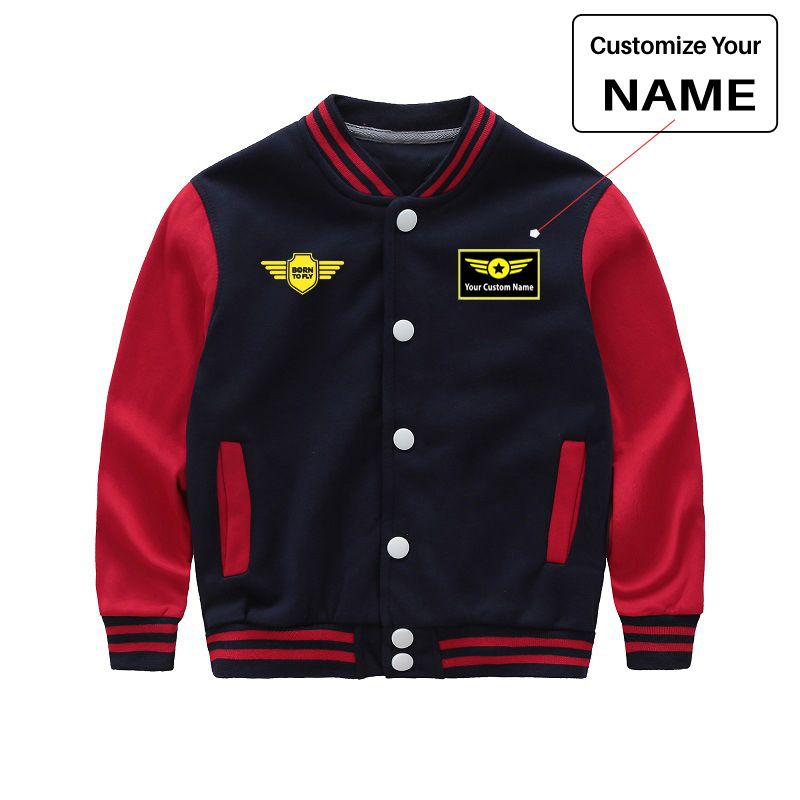 Born To Fly & Badge Designed "CHILDREN" Baseball Jackets