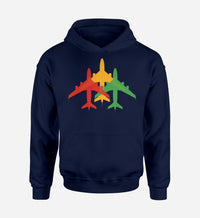 Thumbnail for Colourful 3 Airplanes Designed Hoodies
