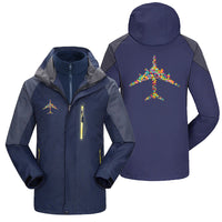 Thumbnail for Colourful Airplane Designed Thick Skiing Jackets
