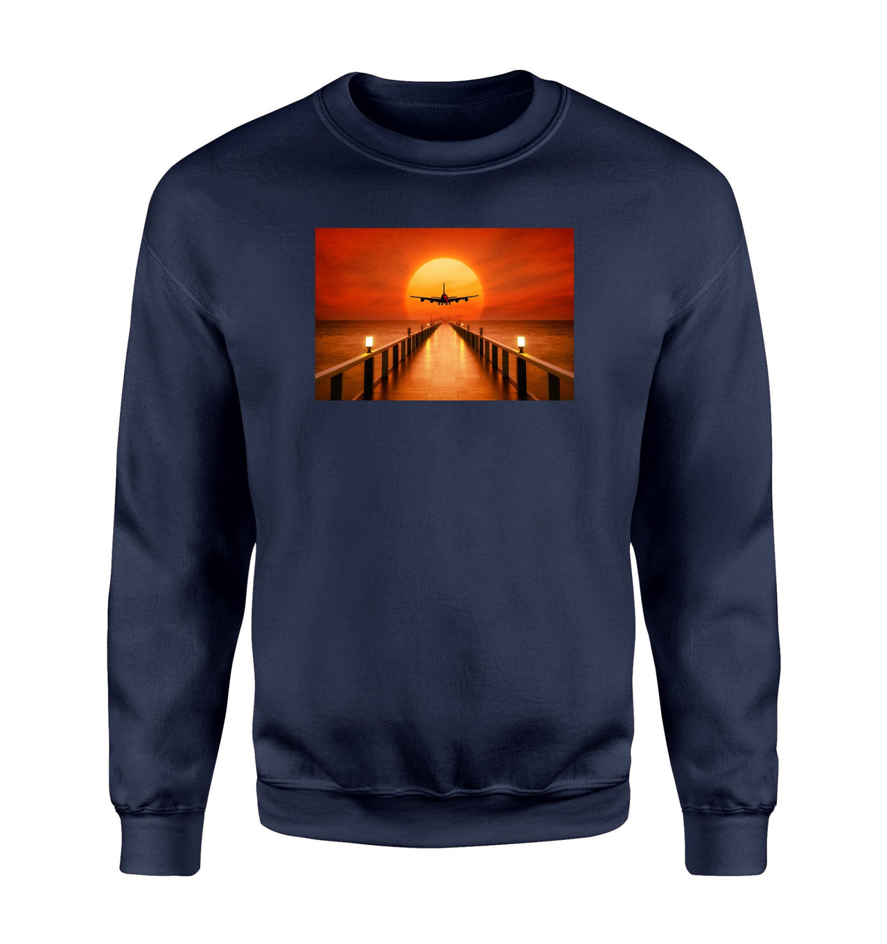 Airbus A380 Towards Sunset Designed Sweatshirts