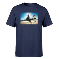 Thumbnail for Turning Right Fighting Falcon F16 Designed T-Shirts