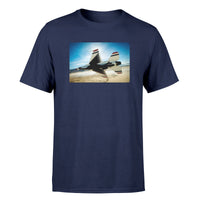Thumbnail for Turning Right Fighter Jet 16 Designed T-Shirts