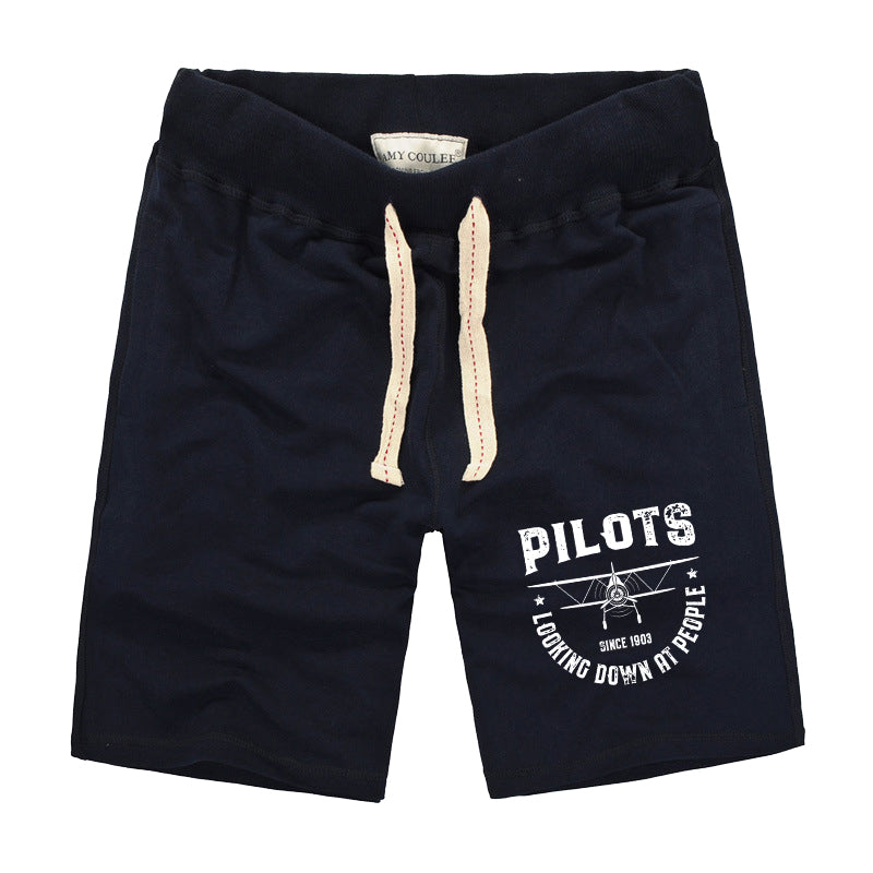 Pilots Looking Down at People Since 1903 Designed Cotton Shorts