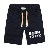 Thumbnail for Born To Fix Airplanes Designed Cotton Shorts