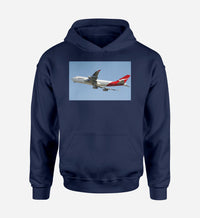 Thumbnail for Departing Qantas Boeing 747 Designed Hoodies