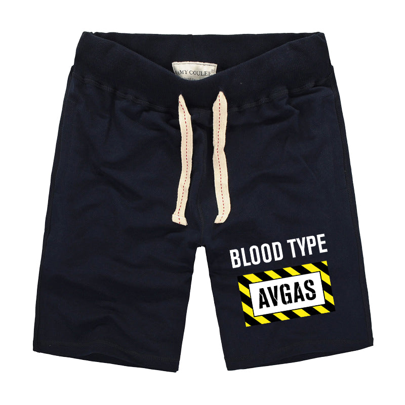 Blood Type AVGAS Designed Cotton Shorts
